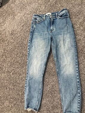 Abercrombie & Fitch High-Rise Light Blue Mom Jeans